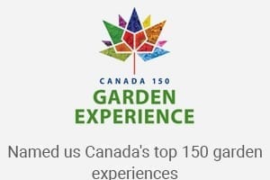 Canada 105 Garden Experience named us Canada's top 150 garden experiences