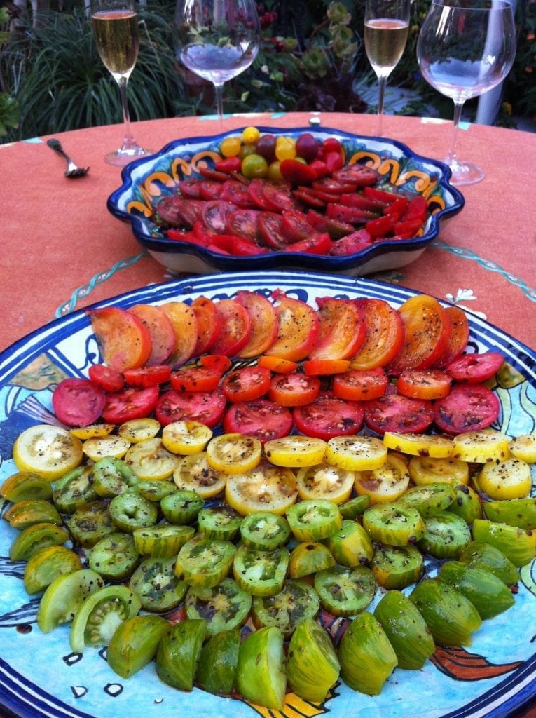 A platter of freshly prepared vegetables